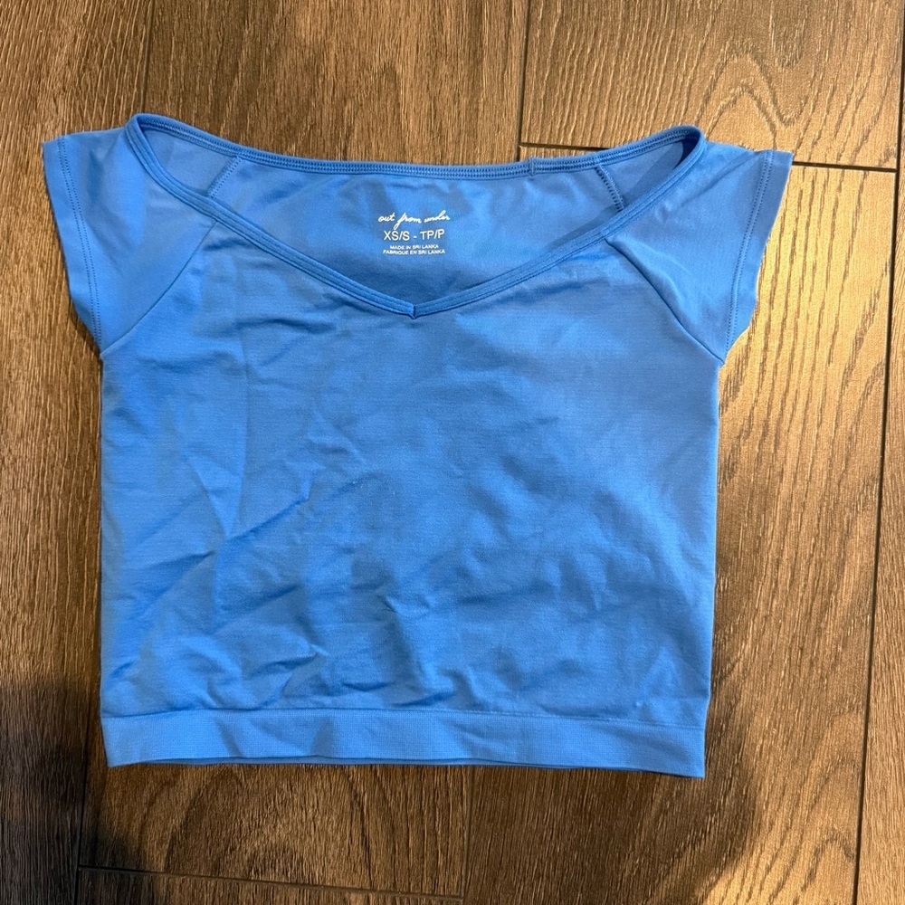 Urban Outfitters Blue V-Neck Top